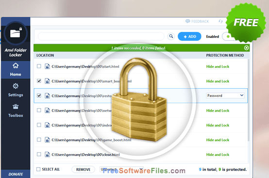 Anvi Folder Locker forgot password