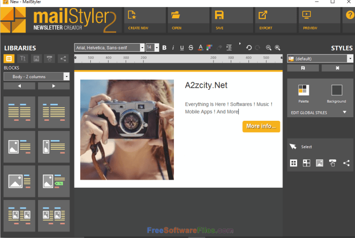 MailStyler Newsletter Creator 2.3 free download full version