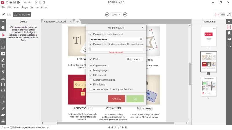 Free Download for Windows PC IceCream PDF Editor 2.08